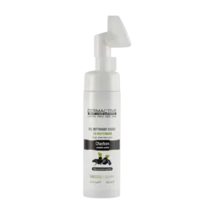 Dermactive – Gel Nettoyant Visage Charbon avec Brosse Intégrée