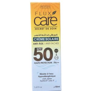 FLUX Care – Crème Solaire Anti-Âge / Anti-Taches SPF 50 PA+++