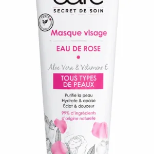 Flux Care – Masque Visage Eau de Rose & Argile Blanche (150 ml)