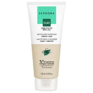 Sephora – Nettoyant Matifiant à l’Argile Blanche (125 ml)